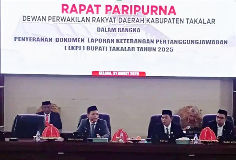 Penyerahan LKPJ Bupati Takalar Pada Rapat Paripurna DPRD Oleh Wakil Bupati Takalar 